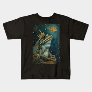 Frog King in Space Kids T-Shirt